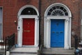 Typical Georgian doorways in Dublin Royalty Free Stock Photo